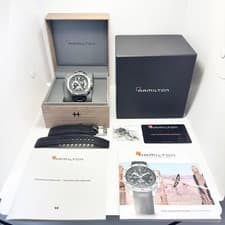 Hamilton Khaki Aviation H76714135 Worldtimer Chronograph Quartz Watch Black Men