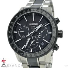 Seiko Astron 5X Series Dual Time Solar GPS Titanium Watch Used