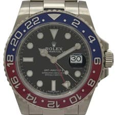 ROLEX GMT-Master2 116719BLRO Black White Gold Mens Watch #OK047
