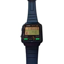 Casio GG-9 Vintage Game Watch Golf Timer 1980s Rare Digital JP Made Black Auth