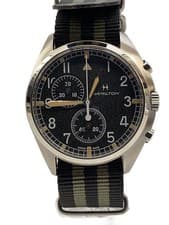 Hamilton Khaki Aviation H765220 Pilot Black Quartz Chronograph Watch No box