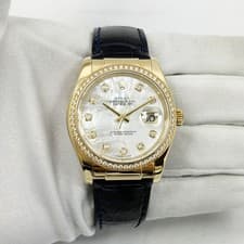 2006 Rolex Datejust 36 116188 36MM Mop Diamond Dial Bezel Yellow Gold D-Serial