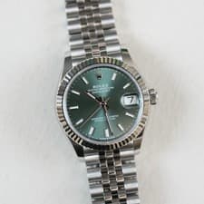 Rolex 278274 Datejust 31mm Steel and White Gold Fluted Bezel Mint Green 2024