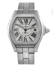 Cartier Roadster 3312 W6206017 Date Silver Dial Steel 41MM Men's Automatic