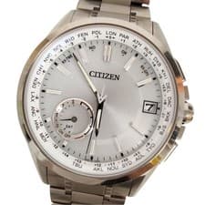 Citizen Attesa エコドライブ ソーラー ラジオ メンズ 腕時計 シルバー 45mm
