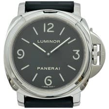 PANERAI LUMINOR BASE PAM00112 Black Stainless Steel Manual Winding Mens #OK1158