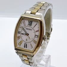 SEIKO Lukia Solar Radio Wave Watch Ladies Titanium Case Silver Dial Genuine