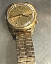 Vintage Bulova Accutron 10k Rolled Gold Plate Back Watch