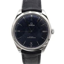 Omega De Ville Trésor Blue Dial 40mm Automatic Leather Band Men's 155334905