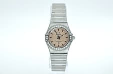 Omega Constellation Lady 1466.62 22.5mm Pink dial Diamond Bezel 2016 with B&P