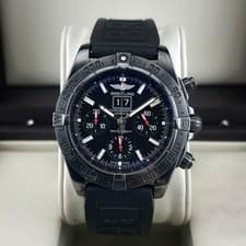 Breitling Chronomat 44mm Blackbird Full Set 2011 Rubber Strap DLC M44359