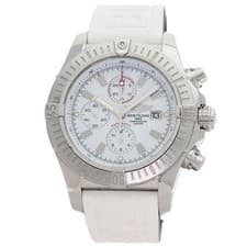 BREITLING A13370 Super Avenger Wristwatch SS Rubber Men s Used