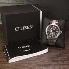 CITIZEN ATTESA AT9024-58E Black Dial Eco-Drive Men's Watch Used Working #39