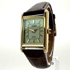 Vintage SEIKO SOLAR Quartz watch original strap and buckle 1P onyx, V115-0BD0
