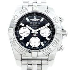 BREITLING Chronomat41 Chronograph AB0140 Date 300m Black SS Steel Men Automatic