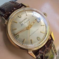 Vintage BULOVA Date King "E"men's automatic watch 30Jewels 10K RGP USA 1966