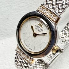 SEIKO Watch CREDOR 18KT Diamond Silver Authentic From Japan