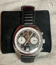 Men's Zodiac Z09602 Grandrally Chronograph Black/Date Dial Watch 42mm Full Kit