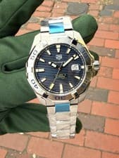TAG Heuer Aquaracer WAY2012 Calibre 5 Blue Dial Mens Automatic Watch