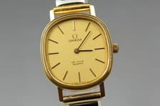 [Near MINT] Omega De Ville Cal.1330 Ref.191.0046 Gold Square Quartz Men's Watch