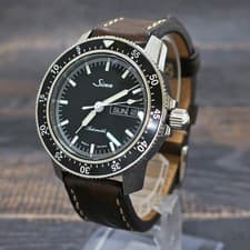 Sinn Watch 104.ST.SA Black Dark Brown Leather Automatic Men's Wrist Watch #1348B