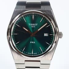Tissot PRX T137.410.11.091.00 Green Dial Quartz 40mm Sapphire Watch NEW