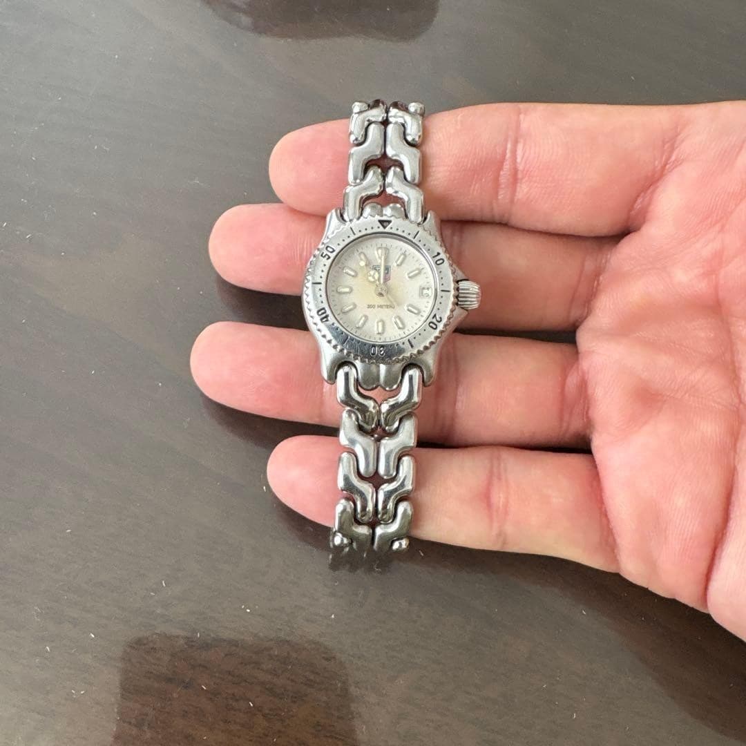 TAG Heuer S99.008M Ladies Quartz Watch Silver 28mm Date Metal Band from Japan