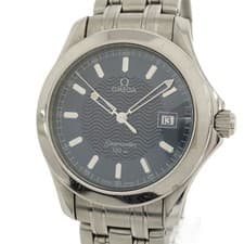 OMEGA Seamaster Quartz Watch Stainless Steel Navy Used SKAI-0