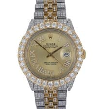 Rolex Oyster Perpetual Datejust 1601 Custom Diamond 36mm Auto Men's Watch