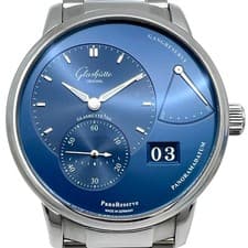Glashutte Original Panzer 1-65-01-26-12-71 Blue Stainless Steel Manual #OK464