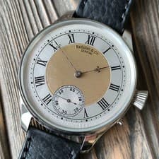 Badolett Marriage Watch & Original Pocket Movement, Custom Silver Dial, 48mm