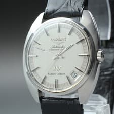 Vintage LONGINES ULTRA-CHRON Chronometer Date Silver Men's Watch 34mm Exc+5 JP