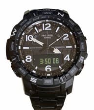 Casio Pro Trek PRT-B50YT-1JF Rugged Outdoor Watch Titanium Band Black Used Japan