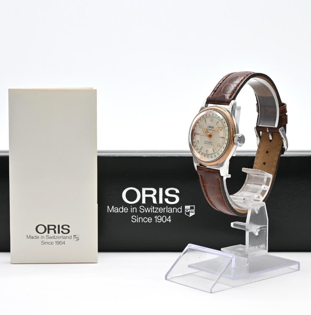 Vintage [MINT w/Case] ORIS 7400B Big Crown Pointer Date Automatic Men's Watch