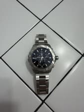 TAG Heuer Aquaracer Men's Chronograph Diver Watch Stainless Steel Black Dial
