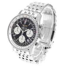BREITLING NAVITIMER A23322 41mm SS Black Dial Automatic Chronograph Date #C088