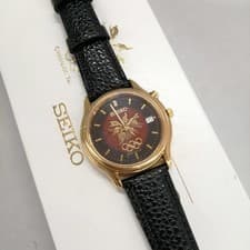 Seiko Kinetic 5M42-0F60 Auto Quartz Power Generator Men's Watch Stainless Steel