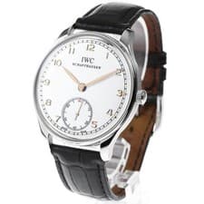 IWC SCHAFFHAUSEN PORTUGIESER IW545408 44mm SS Hand-Wind Silver Dial Small #C253