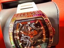 Rainbow Bucket CZ Diamond Crystal K18GP Watch (Not available in Japan) #QY7QXO