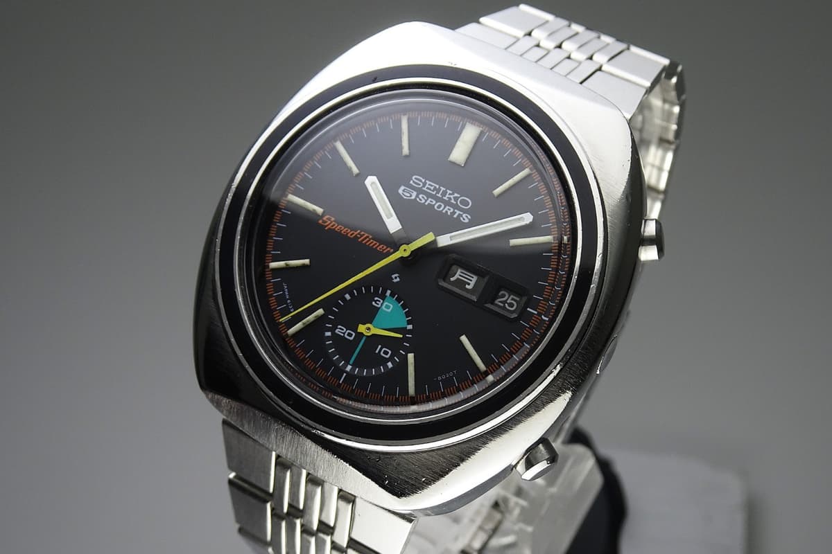 Vintage 1971 JAPAN SEIKO 5 SPORTS SPEED-TIMER 6139-8002 21Jewels Automatic.