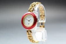 [Near MINT] Vintage GUCCI Change Bezel 11/12 Gold Quartz Women's Watch JAPAN