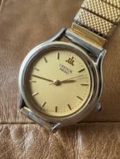SEIKO Credor 4J81-0A60 Gold Dial Quartz Women Watch Used Working #22