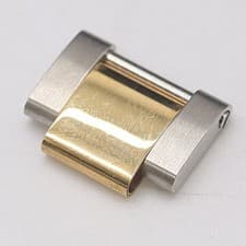 Rolex original link, 1 link, silver/gold color, for 15mm women's watch