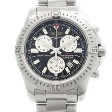 BREITLING Colt Chronograph A73388 Date 200m Black SS Stainless Steel Men Quartz