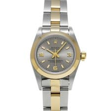 ROLEX Oyster Perpetual 76183 Gray Ladies Used Watch #41121