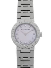 BVLGARI Bvlgari Bvlgari 12P Diamond Quartz Watch BB23SS 23mm Pink Shell Dial