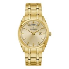Bulova Surveyor 39mm Men's Watch - Gold-Tone Stainless Steel Automatic 97A182
