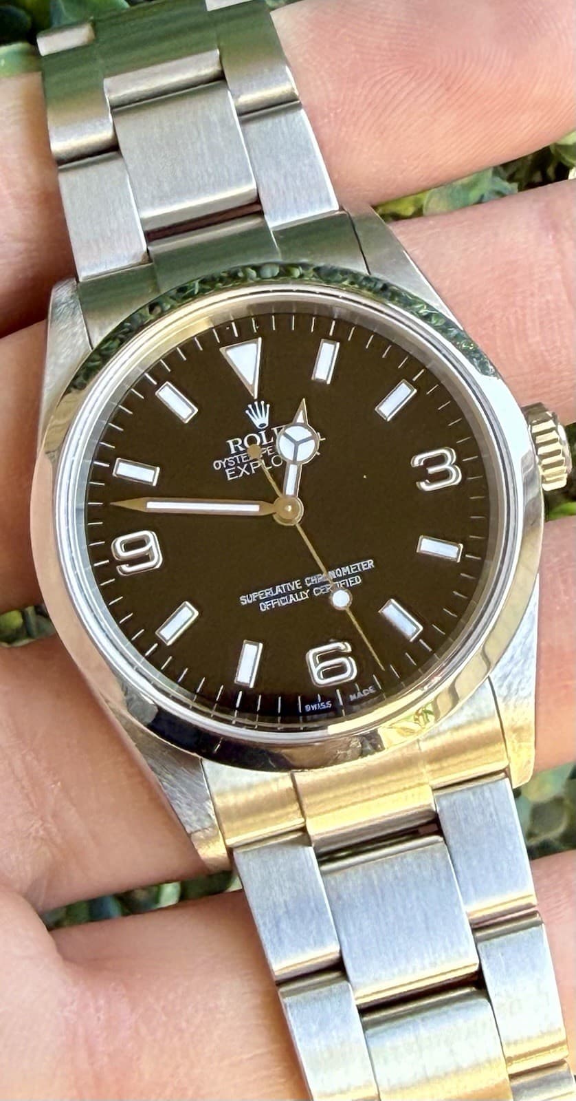 2000 Rolex Explorer 114270 Stainless Black Arabic Dial Watch 36mm Full Set