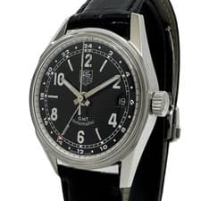 TAG Heuer Classic Carrera GMT WV2113 Automatic Black Dial Leather Men's Watch