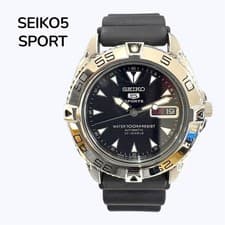 Seiko 5 Sports SNZB33J2 Automatic Black Dial Men's Watch Used